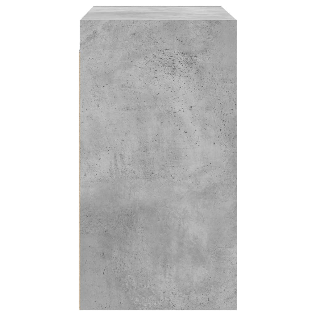 vidaXL Ντουλάπι Τοίχου Γκρι Σκυροδ. 68x37x68,5εκ με Γυάλινες Πόρτες