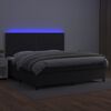 vidaXL &Kappa;&rho;&epsilon;&beta;ά&tau;&iota; Boxspring &mu;&epsilon; &Sigma;&tau;&rho;ώ&mu;&alpha; & LED &Mu;&alpha;ύ&rho;&omicron; 200x200 &epsilon;&kappa;. &Sigma;&upsilon;&nu;&theta;. &Delta;έ&rho;&mu;&alpha;