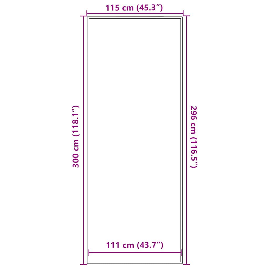vidaXL Πατάκι Εισόδου Ανθρακί 115x300 εκ.