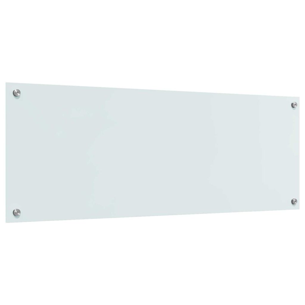 vidaXL Πίσω τοίχος Κουζίνας Λευκό 110x40x0,6 εκ Γυαλί Κατεργασμένο