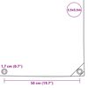 vidaXL Μουσαμάς Πράσινος 2,5 x 3,5 μ. 650 γρ./μ.²
