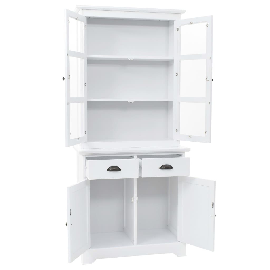 vidaXL Βιτρίνα Σαλονιού με 4 Πόρτες 80x40x180 εκ. MDF και Ξύλο Πεύκου