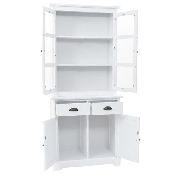 vidaXL Βιτρίνα Σαλονιού με 4 Πόρτες 80x40x180 εκ. MDF και Ξύλο Πεύκου