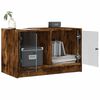 vidaXL Βοηθητικό Ντουλάπι Καπνιστή Δρυς 68x37x42 εκ. Γυάλινες Πόρτες