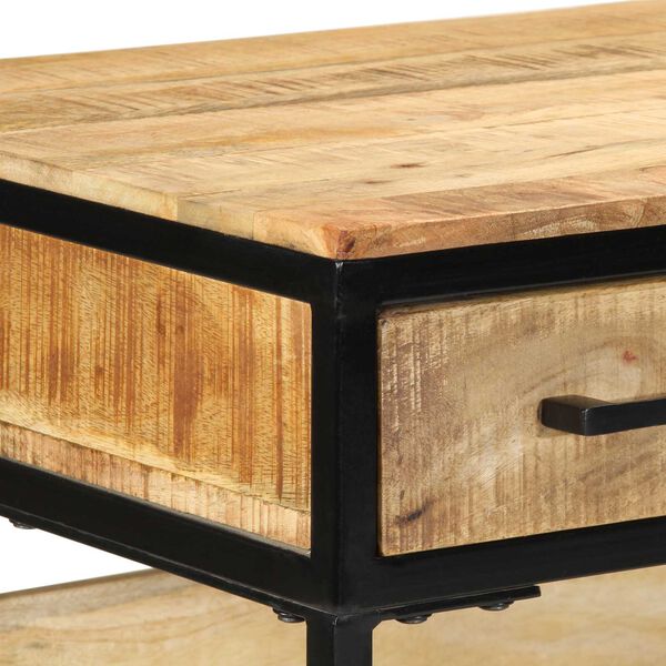 vidaXL Γραφείο 100x50x75 εκ. Μασίφ Ξύλο Rough Mango