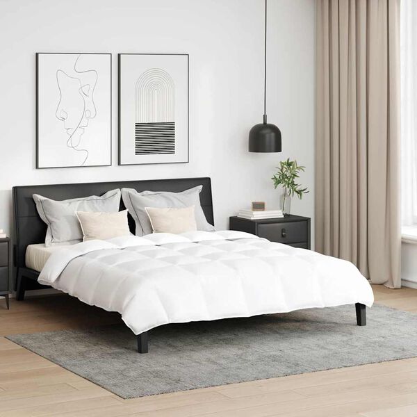 vidaXL Σετ Παπλωμάτων με μαξιλάρι 3 pcs Λευκό Φτέρος