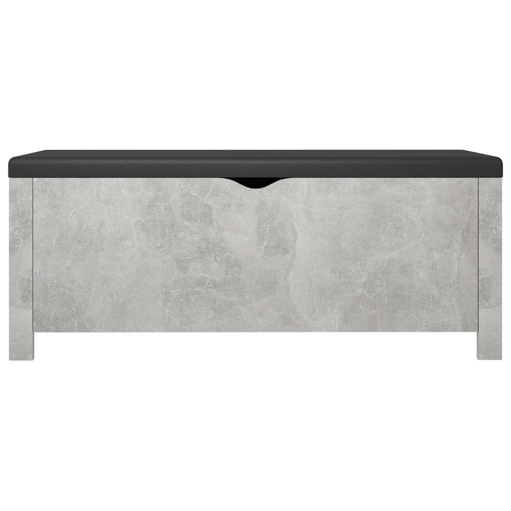 vidaXL Κουτί Αποθήκευσης Γκρι Σκ. 105x40x45 εκ Επεξ. Ξύλο με Μαξιλάρι