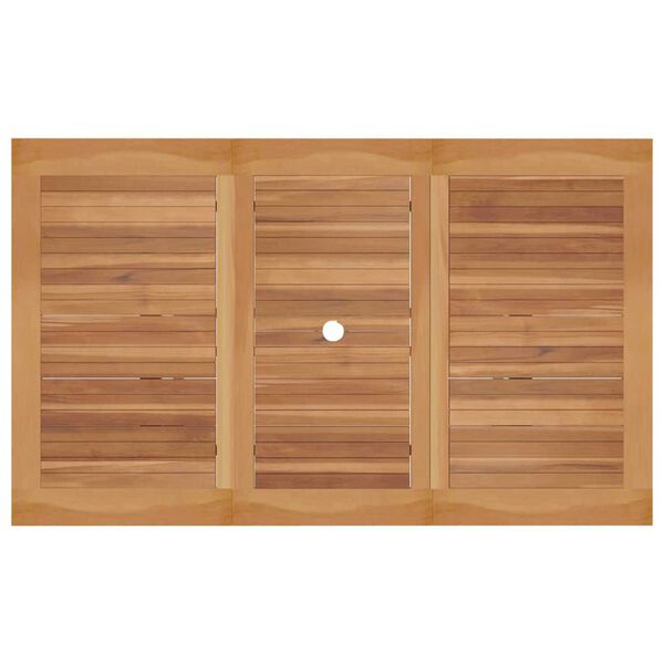 vidaXL Σέτ φαγητού για κήπο 5 pcs Καστανό Μασίφ ξύλο teak