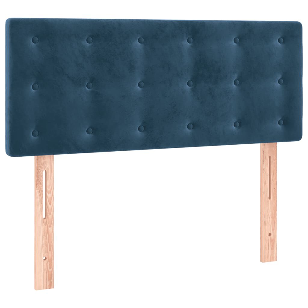 vidaXL Κρεβάτι Boxspring με Στρώμα Σκούρο Μπλε 80 x 200 εκ. Βελούδινο