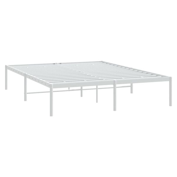vidaXL Πλαίσιο Κρεβατιού Λευκό 140 x 200 εκ. Μεταλλικό