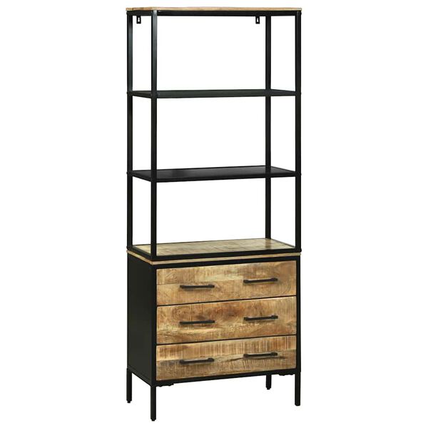 vidaXL Highboard Καφέ 70 x 35 x 180 εκ. Μασίφ ξύλο μάνγκο