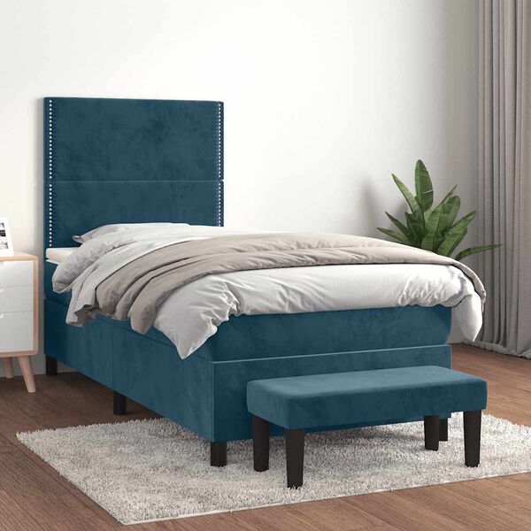 vidaXL &Kappa;&rho;&epsilon;&beta;ά&tau;&iota; Boxspring &mu;&epsilon; &Sigma;&tau;&rho;ώ&mu;&alpha; &Sigma;&kappa;&omicron;ύ&rho;&omicron; &Mu;&pi;&lambda;&epsilon; 90x200 &epsilon;&kappa;. &Beta;&epsilon;&lambda;&omicron;ύ&delta;&iota;&nu;&omicron;