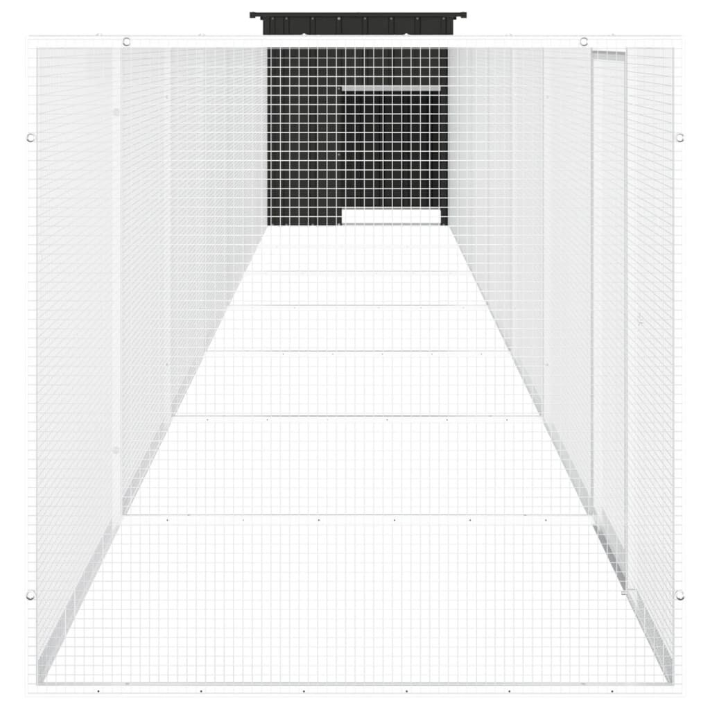 vidaXL Κοτέτσι - Κλουβί Ανθρακί 800x91x100 εκ. από Γαλβανισμένο Χάλυβα