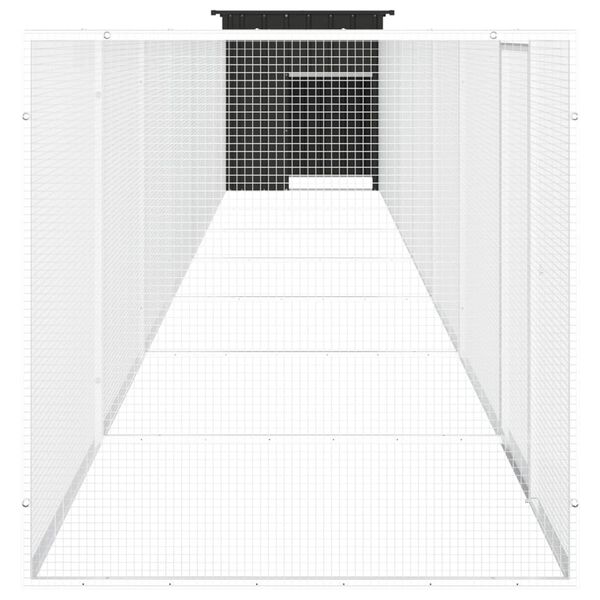 vidaXL Κοτέτσι - Κλουβί Ανθρακί 800x91x100 εκ. από Γαλβανισμένο Χάλυβα