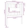 vidaXL Κεφαλάρι Γκρι 81 x 4 x 100 εκ. από Μασίφ Ξύλο Πεύκου