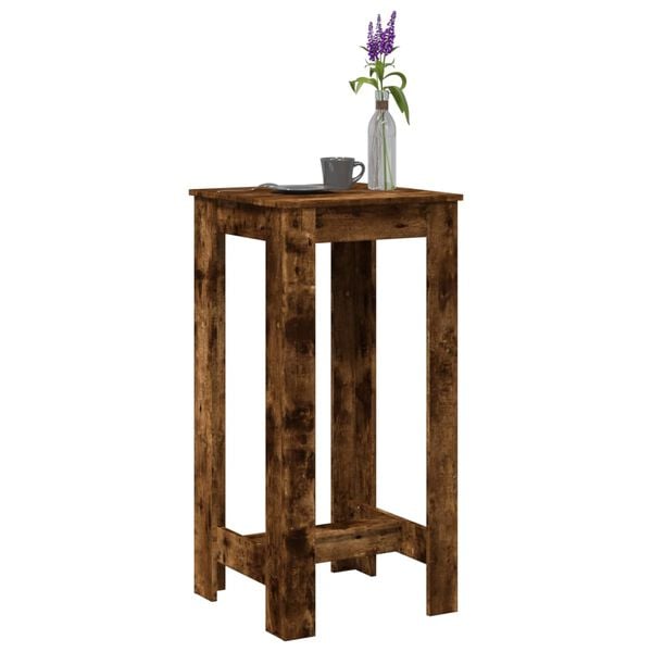vidaXL Τραπέζι Μπαρ Καπνιστή Δρυς 51x50x103,5 εκ. Επεξ. Ξύλο