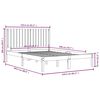 vidaXL Πλαίσιο Κρεβατιού 150 x 200 εκ. Μασίφ Ξύλο King Size