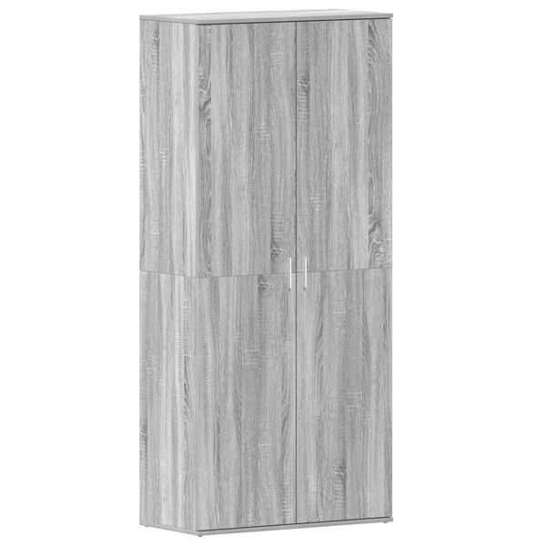 vidaXL Ντουλάπα Παπουτσιών Γκρι Σονομα 80x39x180 εκ. Επεξεργασμένο Ξύλο
