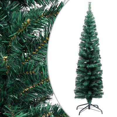 vidaXL Χριστουγεν. Δέντρο Προαναμμένο Τεχνητό Βάσεις Πράσινο 120εκ PVC