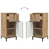 vidaXL Σετ Επίπλων Μπάνιου Καρό 3 pcs artisan δρυς 39.5 x 36 x 88 εκ