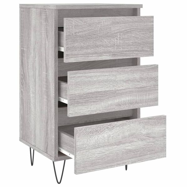 vidaXL Κομοδίνο Γκρι Sonoma 40 x 35 x 69 εκ. από Επεξεργασμένο Ξύλο