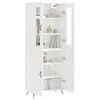 vidaXL Ντουλάπι Γυαλιστερό Λευκό 69,5x34x180 εκ. Επεξεργασμένο Ξύλο