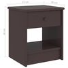 vidaXL Κομοδίνο Σκούρο Καφέ 35 x 30 x 40 εκ. Μασίφ Ξύλο Πεύκου
