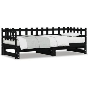 vidaXL &Kappa;&alpha;&nu;&alpha;&pi;έ&sigmaf; &Kappa;&rho;&epsilon;&beta;ά&tau;&iota; &Sigma;&upsilon;&rho;ό&mu;&epsilon;&nu;&omicron;&sigmaf; &Mu;&alpha;ύ&rho;&omicron;&sigmaf; 2x(80x200) &epsilon;&kappa;. &alpha;&pi;ό &Mu;&alpha;&sigma;ί&phi; &Pi;&epsilon;ύ&kappa;&omicron;