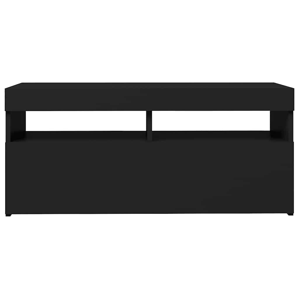 vidaXL Έπιπλο Τηλεόρασης με LED Μαύρο 90 x 35 x 40 εκ.