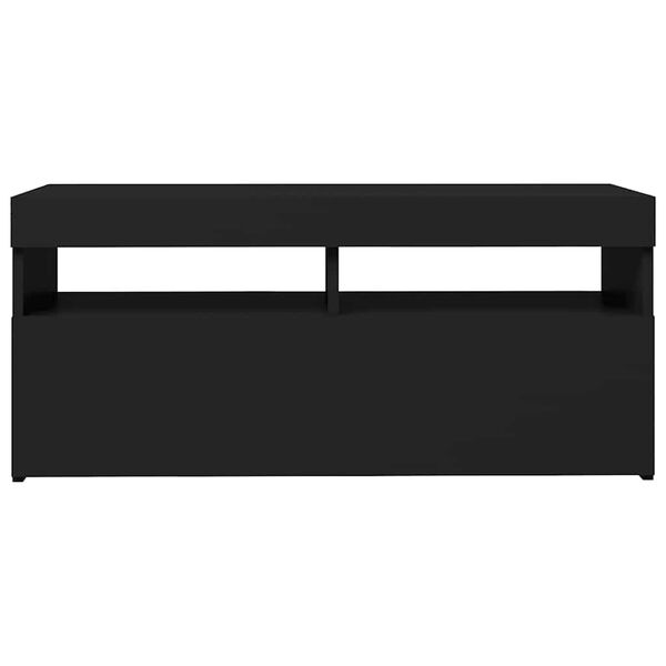vidaXL Έπιπλο Τηλεόρασης με LED Μαύρο 90 x 35 x 40 εκ.