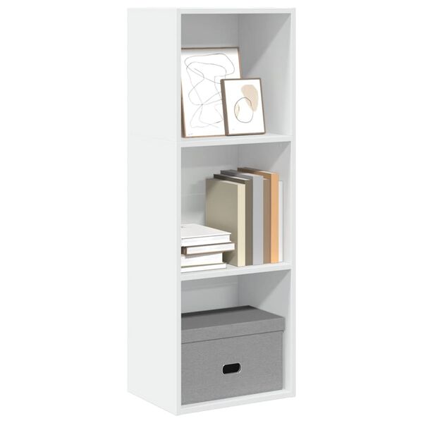 vidaXL Βιβλιοθήκη Λευκή 40x30x114 εκ. από Επεξεργασμένο Ξύλο