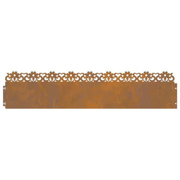 vidaXL Περιγράμματα γκαζόν 10 pcs Σκ rusty 103 x 0,05 x 22 εκ