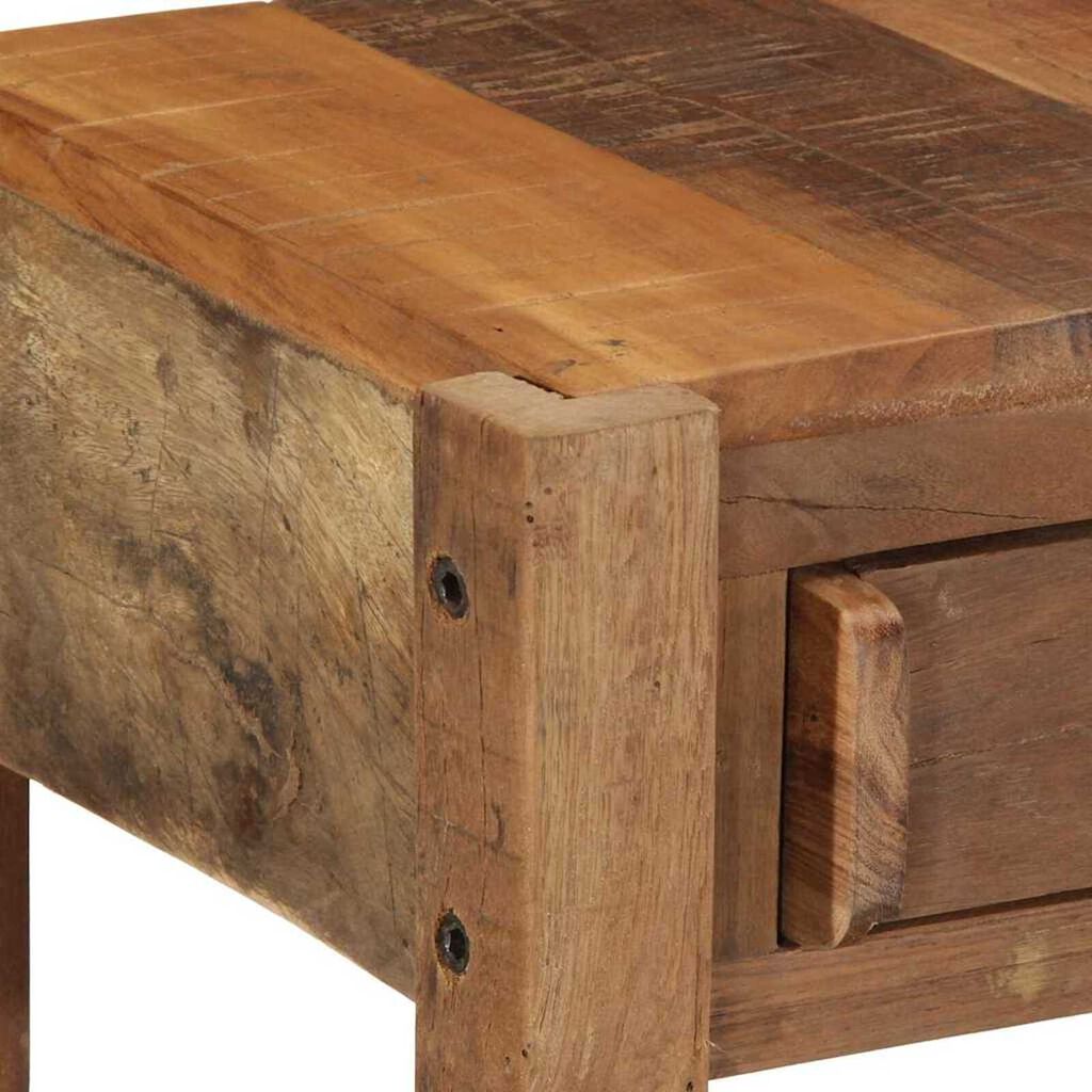 vidaXL Τραπέζι κονσόλας Καφέ 107 x 33 x 76 εκ Μασίφ ανακυκλωμένο ξύλο