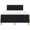 vidaXL Κρεβάτι box spring με στρώμα Μαύρο 120 x 190 cm ύφασμα