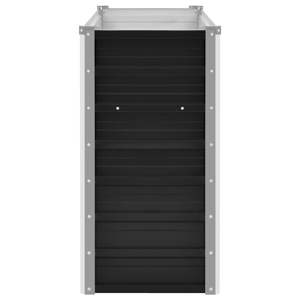 vidaXL Ζαρντινιέρα Υπερυψωμένη Ανθρακί 100x40x77 εκ. Γαλβαν. Χάλυβας