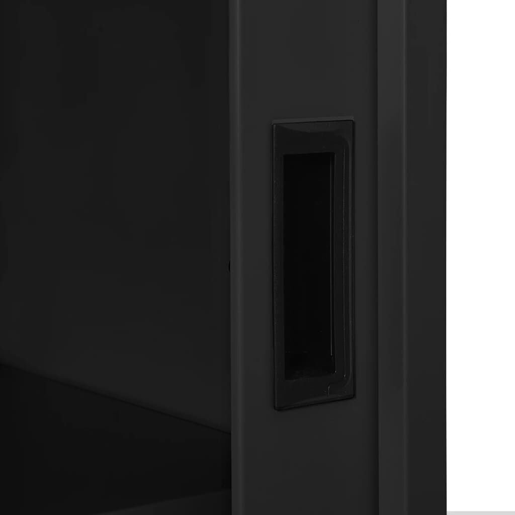 vidaXL Ντουλάπι με Συρόμενη Πόρτα Ανθρακί 90 x 40 x 90 εκ. Ατσάλινο