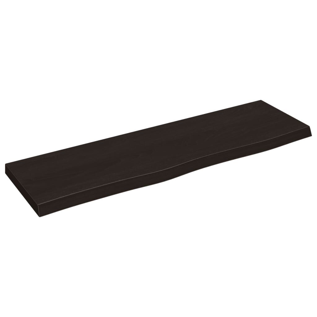 vidaXL Ράφι Τοίχου Σκούρο Καφέ 100x30x(2-4) εκ. Επεξ. Μασίφ Ξύλο Δρυός