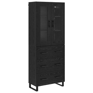 vidaXL Highboard &mu;&epsilon; &sigma;&upsilon;&rho;&tau;ά&rho;&iota; 2 pcs &Mu;&alpha;ύ&rho;&eta; &Omicron;&xi;&upsilon;ά &Sigma;ύ&nu;&theta;&epsilon;&tau;&omicron; &Xi;ύ&lambda;&omicron; &kappa;&alpha;&iota; &Gamma;&upsilon;&alpha;&lambda;ί