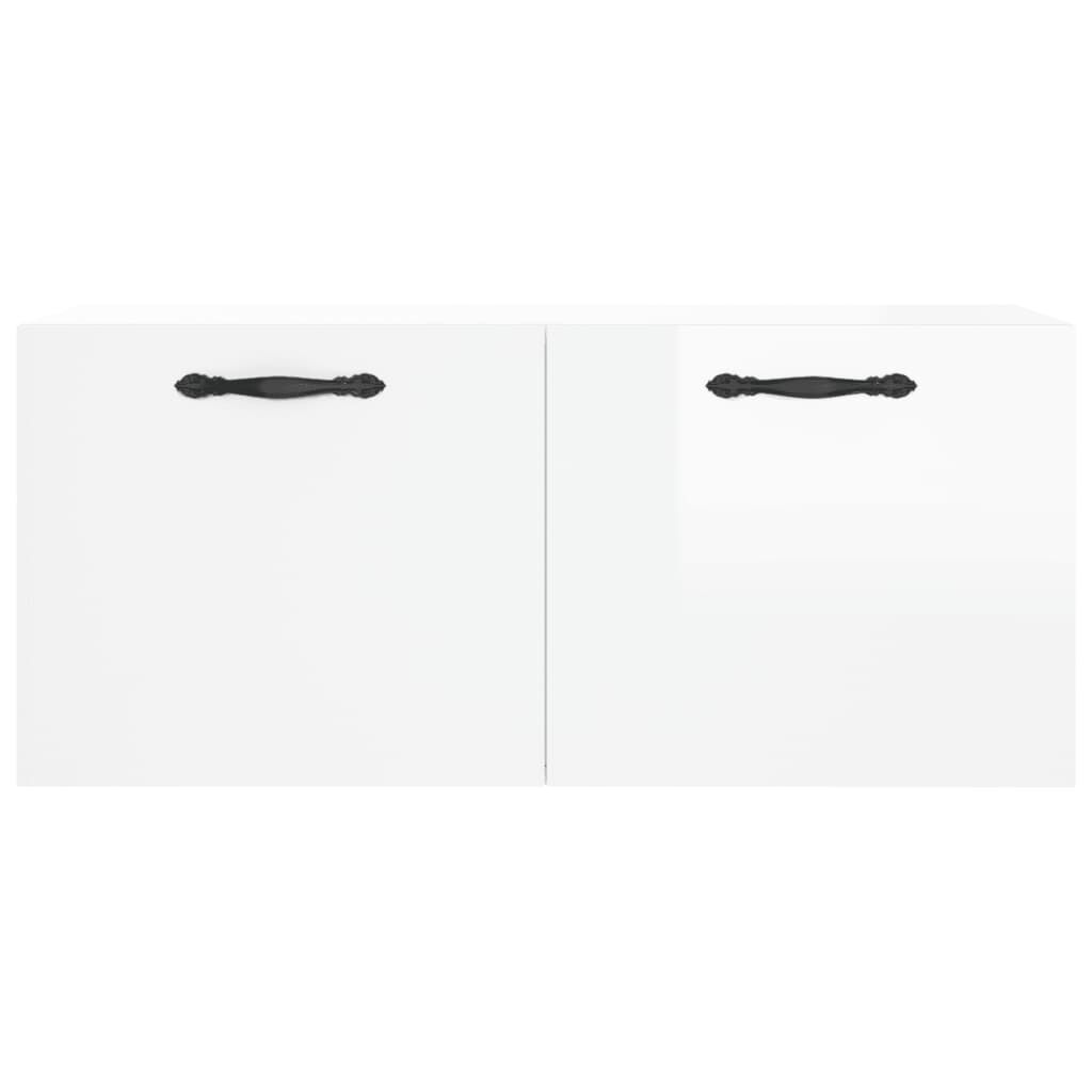 vidaXL Ντουλάπι Τοίχου Γυαλιστερό Λευκό 80x36,5x35 εκ. Επεξεργ. Ξύλο