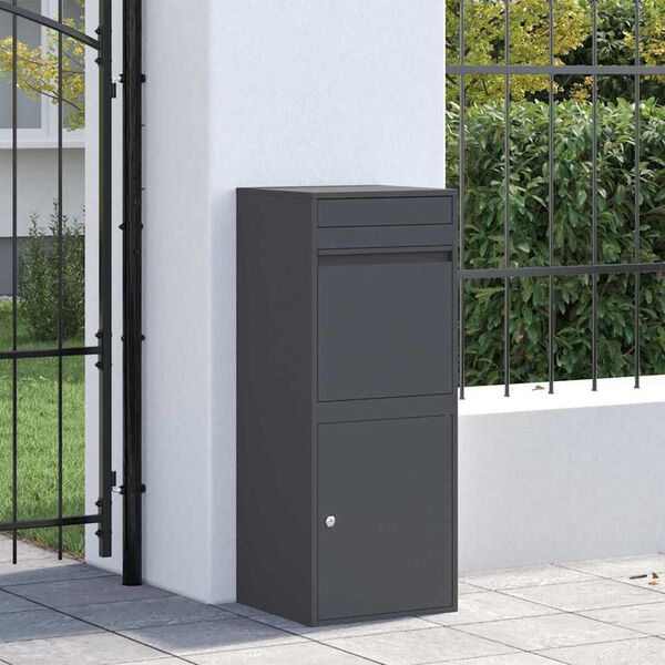 vidaXL Θυρίδα Πακέτων Ανθρακί 41 x 38 x 103 εκ Ατσάλι