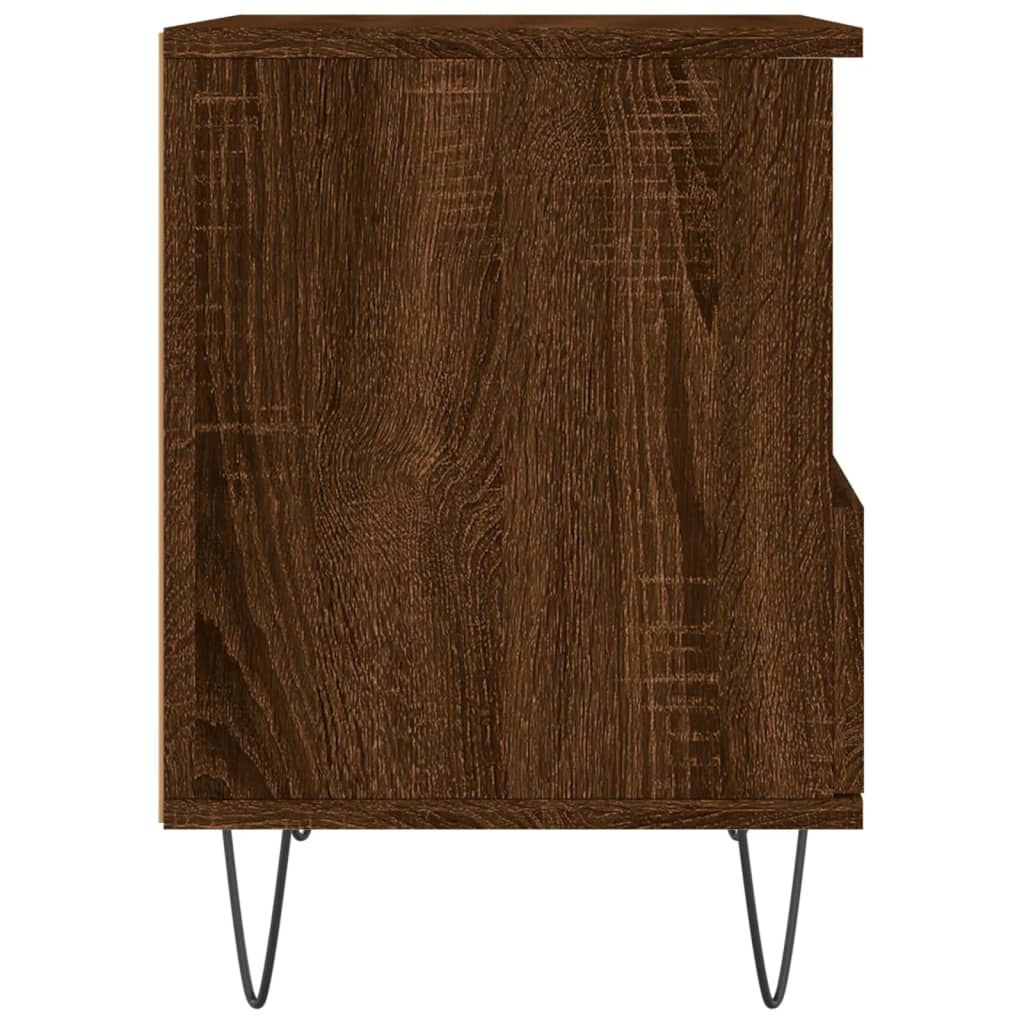 vidaXL Κομοδίνο Καφέ Δρυς 40 x 35 x 50 εκ. από Επεξεργασμένο Ξύλο