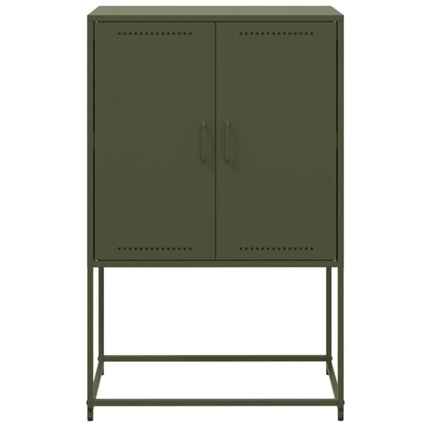 vidaXL Ντουλάπι Πράσινο Λαδί 68,5x38,5x107 εκ. από Ατσάλι