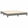 vidaXL Κρεβάτι Boxspring με Στρώμα Σκούρο Γκρι 160x200 εκ Υφασμάτινο