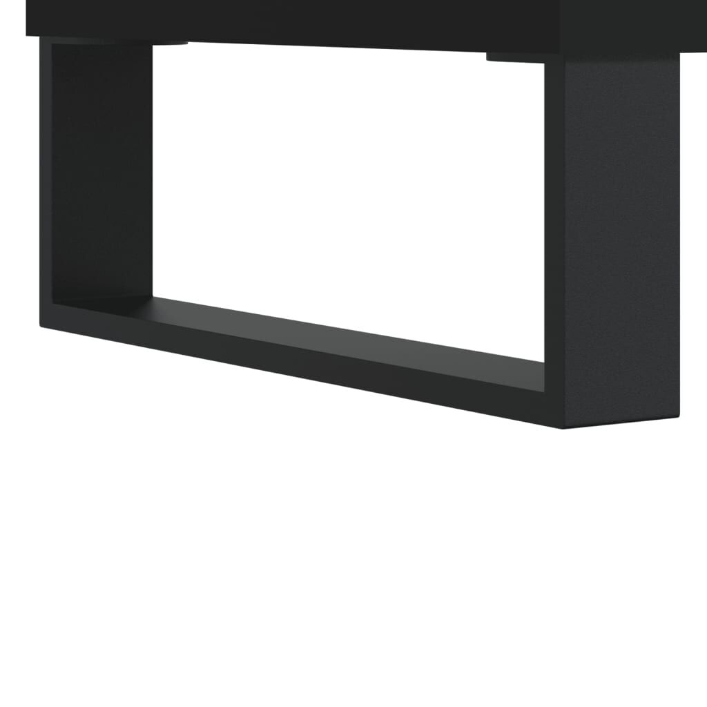 vidaXL Κομοδίνα 2 τεμ. Μαύρα 40 x 35 x 47,5 εκ. από Επεξεργασμένο Ξύλο