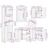 vidaXL Σετ Επίπλων Μπάνιου με συρτάρι 5 pcs Καφέ 38 x 33 x 160 εκ.