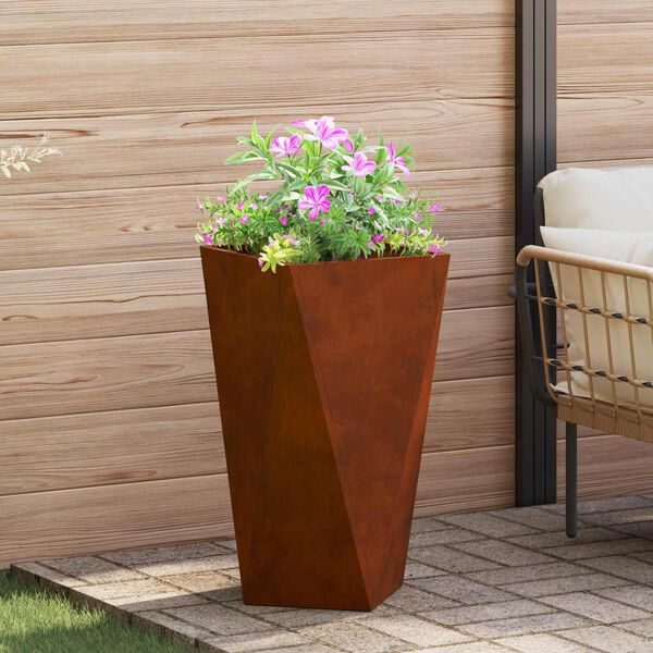 vidaXL &Gamma;&lambda;ά&sigma;&tau;&rho;&alpha; 2 pcs &Sigma;&kappa; rusty 40 x 40 x 75 cm