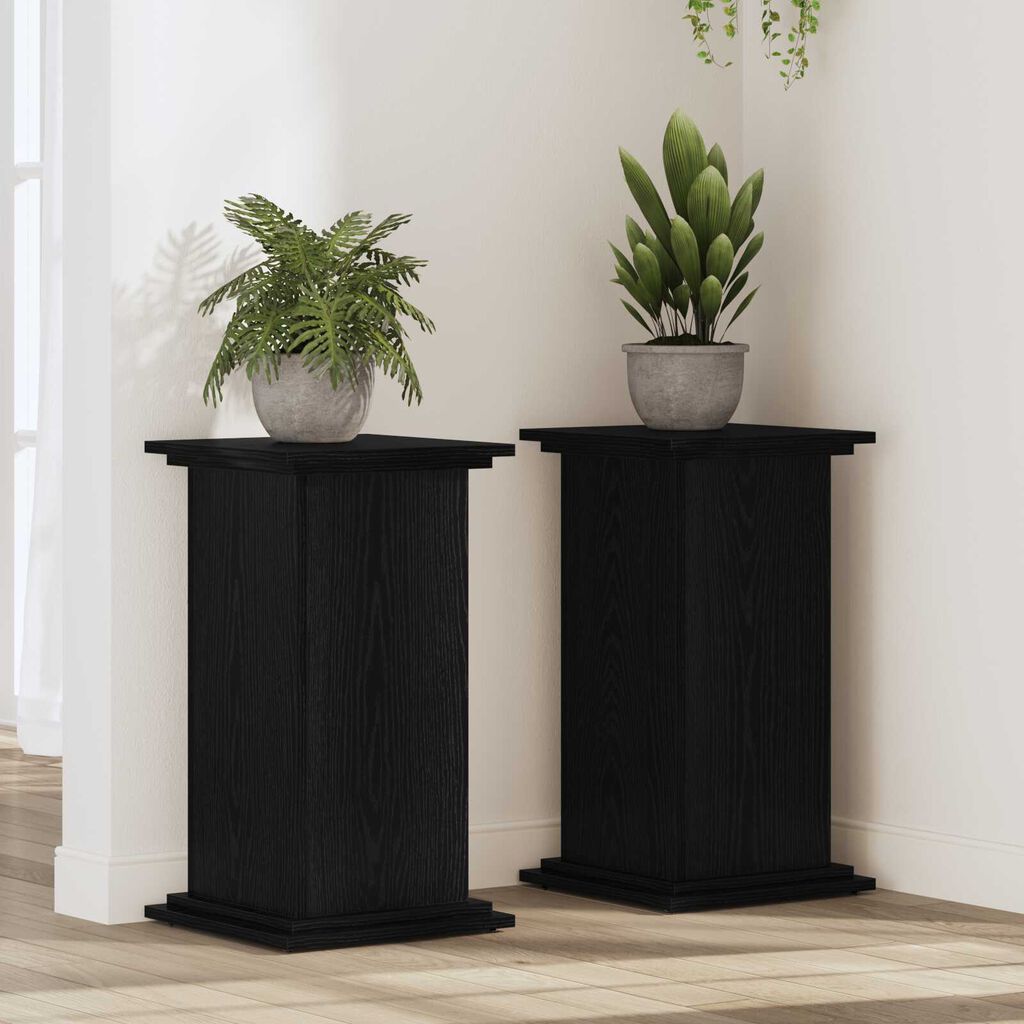 vidaXL Βάση Φυτών Μαύρης Δρυός 33x33x60 εκ. Φτιαγμένο από Ξύλο