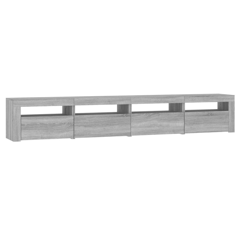 vidaXL Έπιπλο Τηλεόρασης με LED Γκρι Sonoma 240x35x40 εκ.