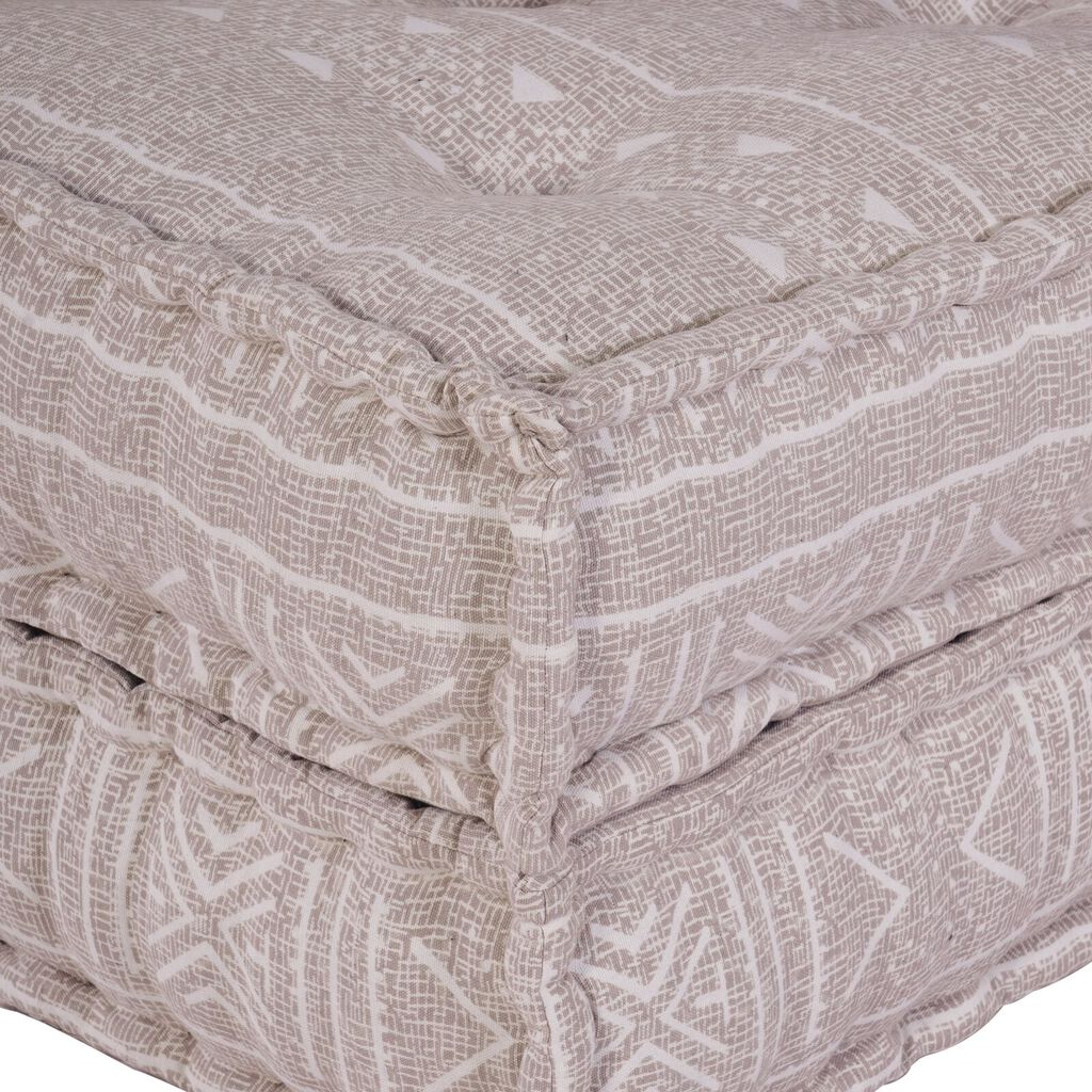 vidaXL Modular Pouffe Ανοιχτό Καφέ 70x70x54 Ύφασμα