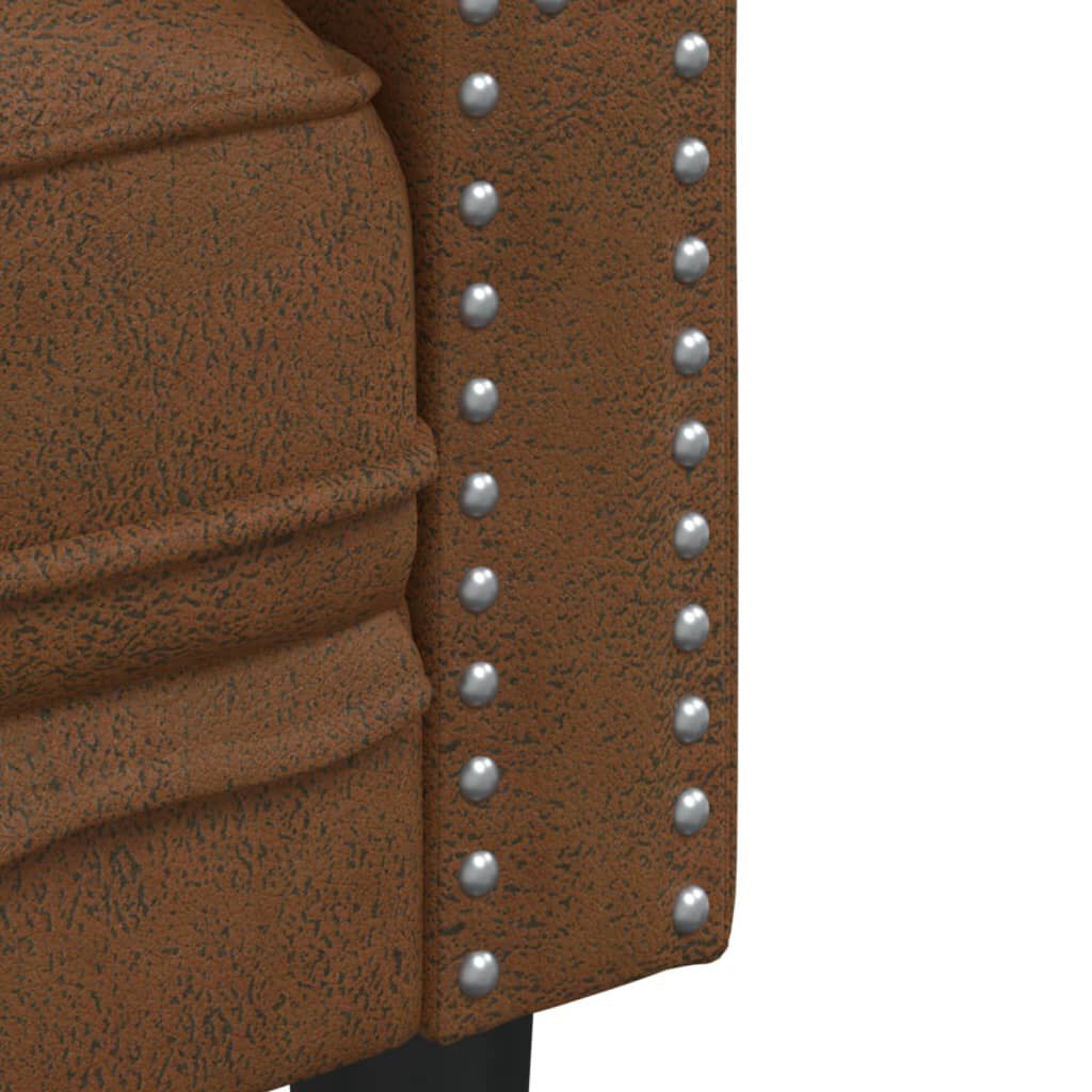 vidaXL Πολυθρόνα Chesterfield Καφέ από Συνθετικό Καστόρι